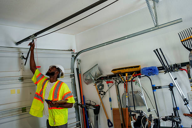 Professional Garage Door Panel Replacement technician working in Sun Village, CA